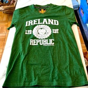 Ireland graphic green tee, size small.